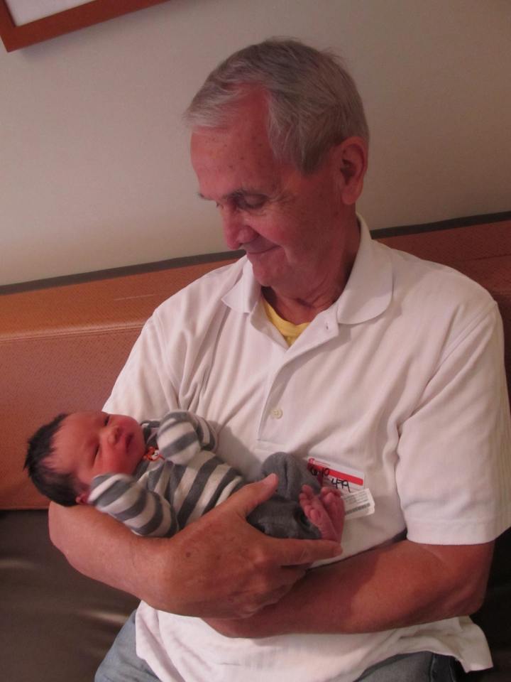 Grandpa with his first Great-Grandson