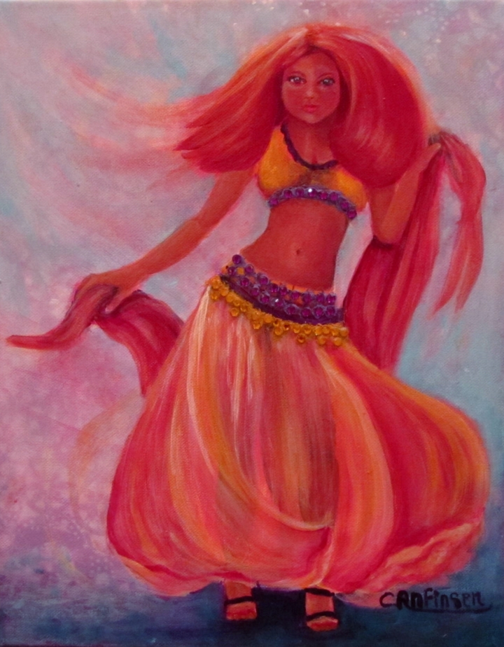 "Belly Dancer" 11 x 14 acrylic on panel